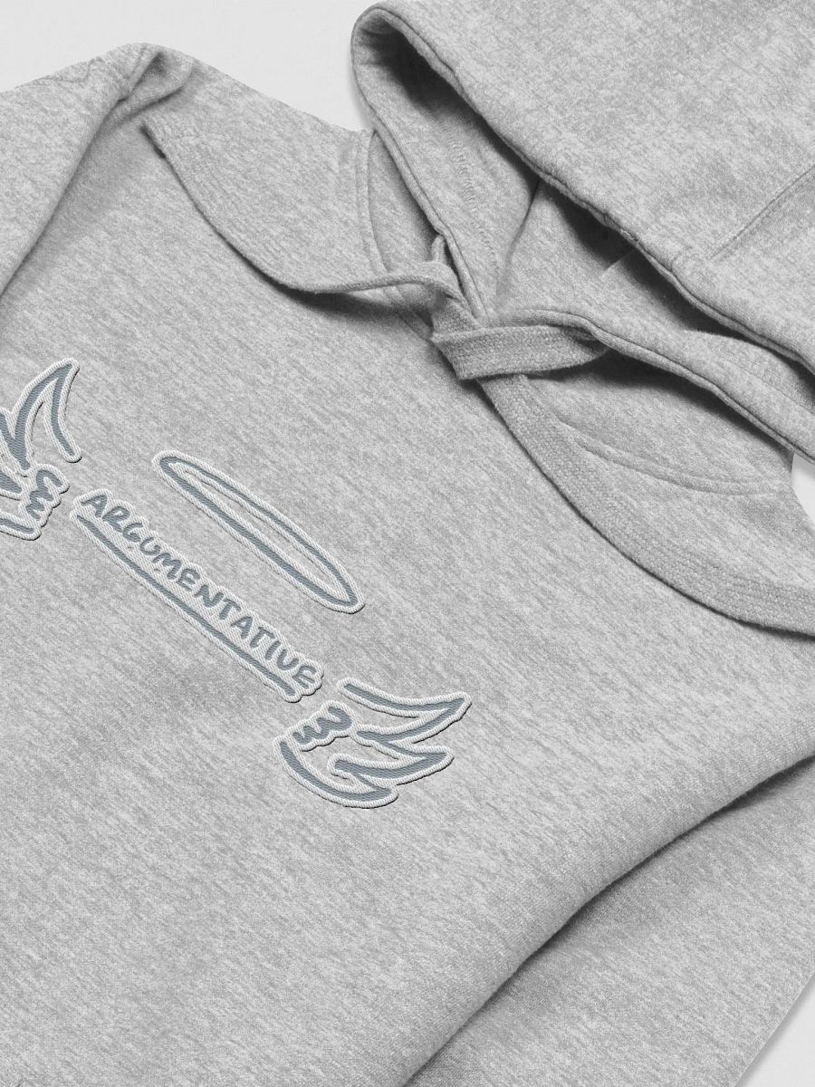 ANGELIC (lg. grey + white bubble design) embroidered heavyweight hoodie product image (6)