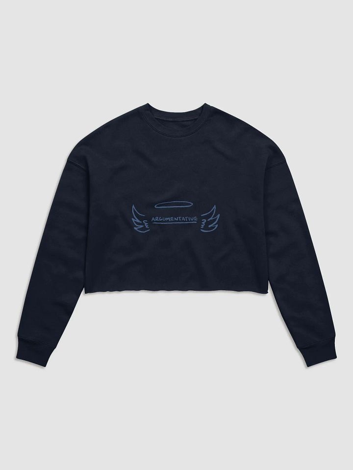 ANGELIC (teal design) Women's Fleece Crop Sweatshirt product image (26)