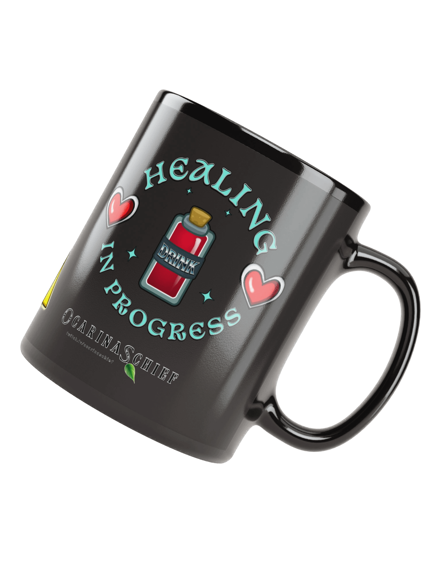 Healing In Progress Black Glossy Mug product image (4)