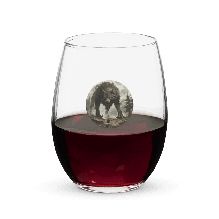 Fenrir - The Monstrous Wolf of Norse Mythology Stemless Water / Wine Glass product image (5)