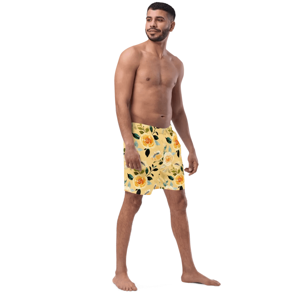Yellow Rose Delight Mens Swimming Trunks product image (5)