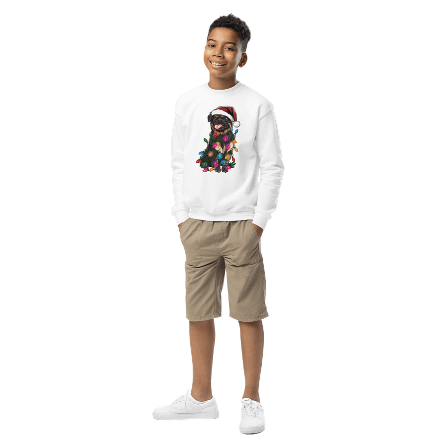Funny Christmas Brussels Griffon(Black & Tan) Youth Sweatshirt product image (6)