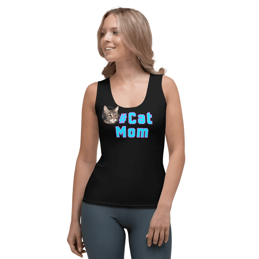 #CatMom Ladies Tank Top [black] product image (1)