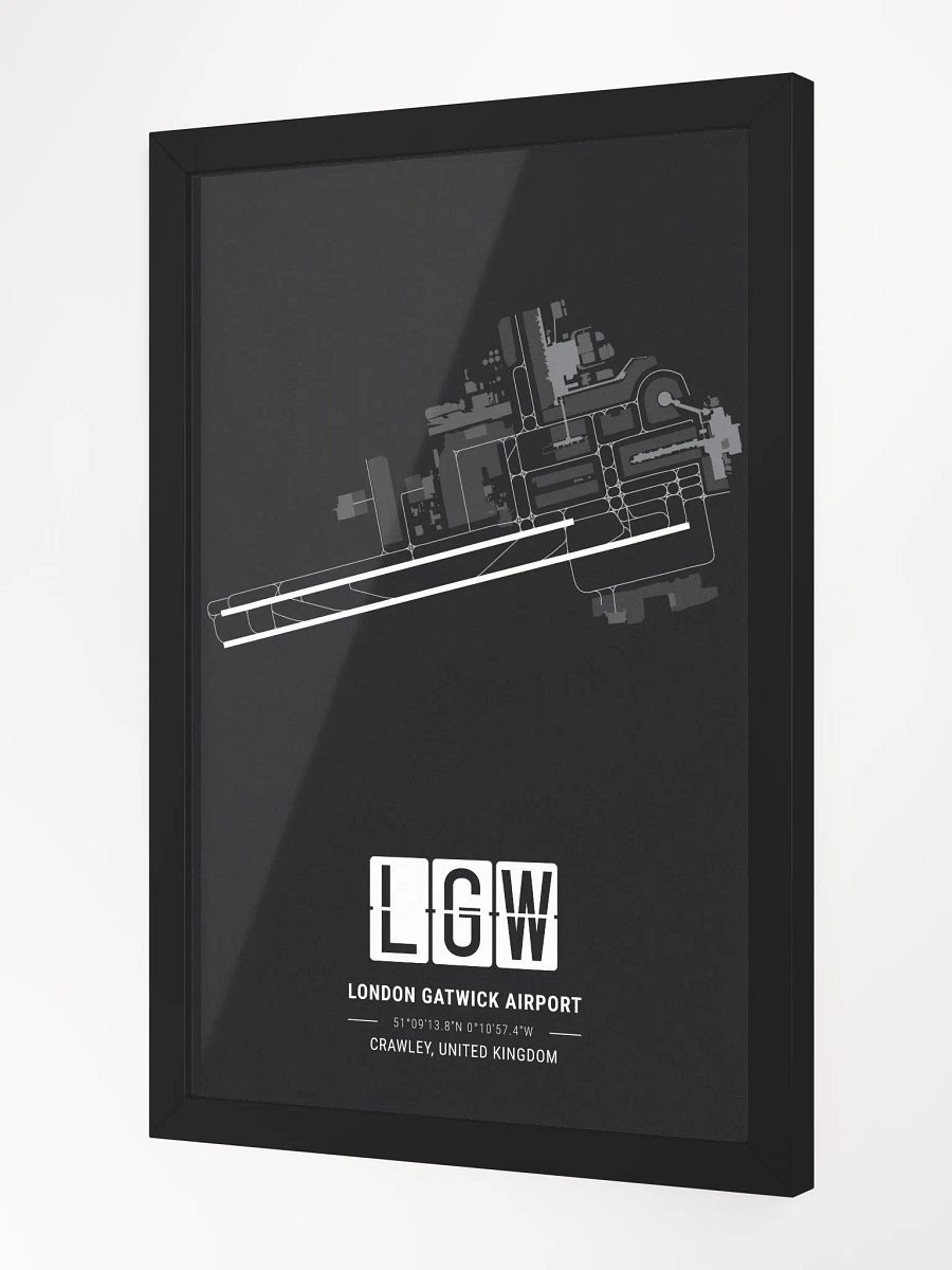Framed Airport LGW Premium Map On Matt Paper product image (2)