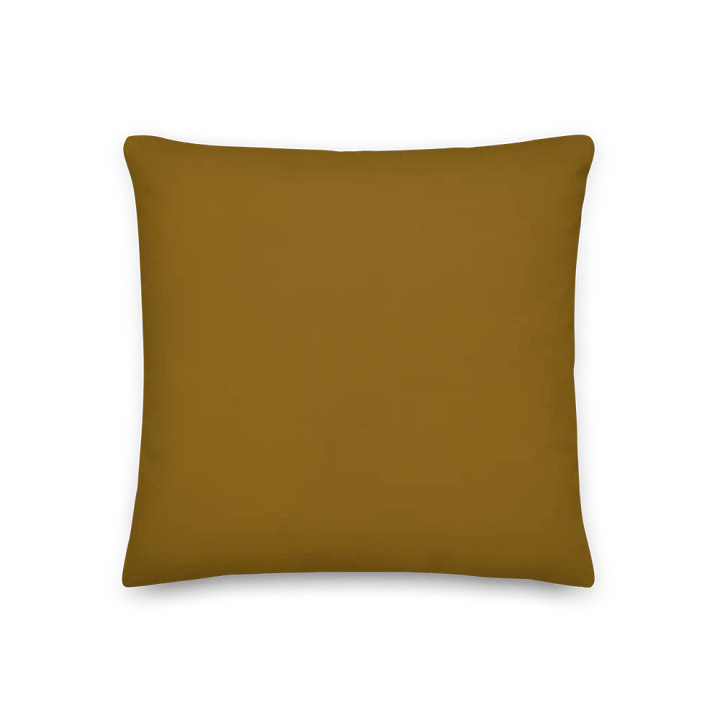 Brown and Mustard Yellow Retro Style Pillow – Pattern & Solid Dual-Sided Design product image (2)