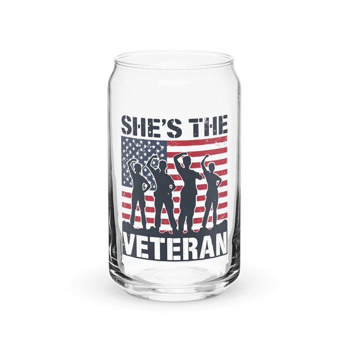 She’s The Veteran Can-Shaped Glass product image (2)