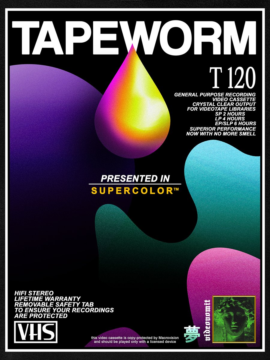 videovomit TAPEWORM VHS backprint shirt product image (1)