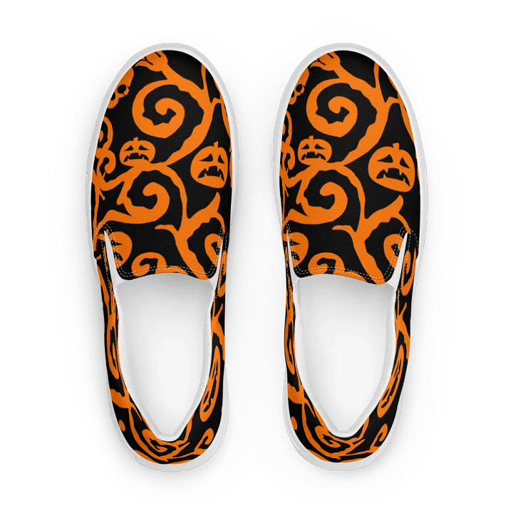 Scary Pumpkins Skull Women Slip-On Shoes product image (1)