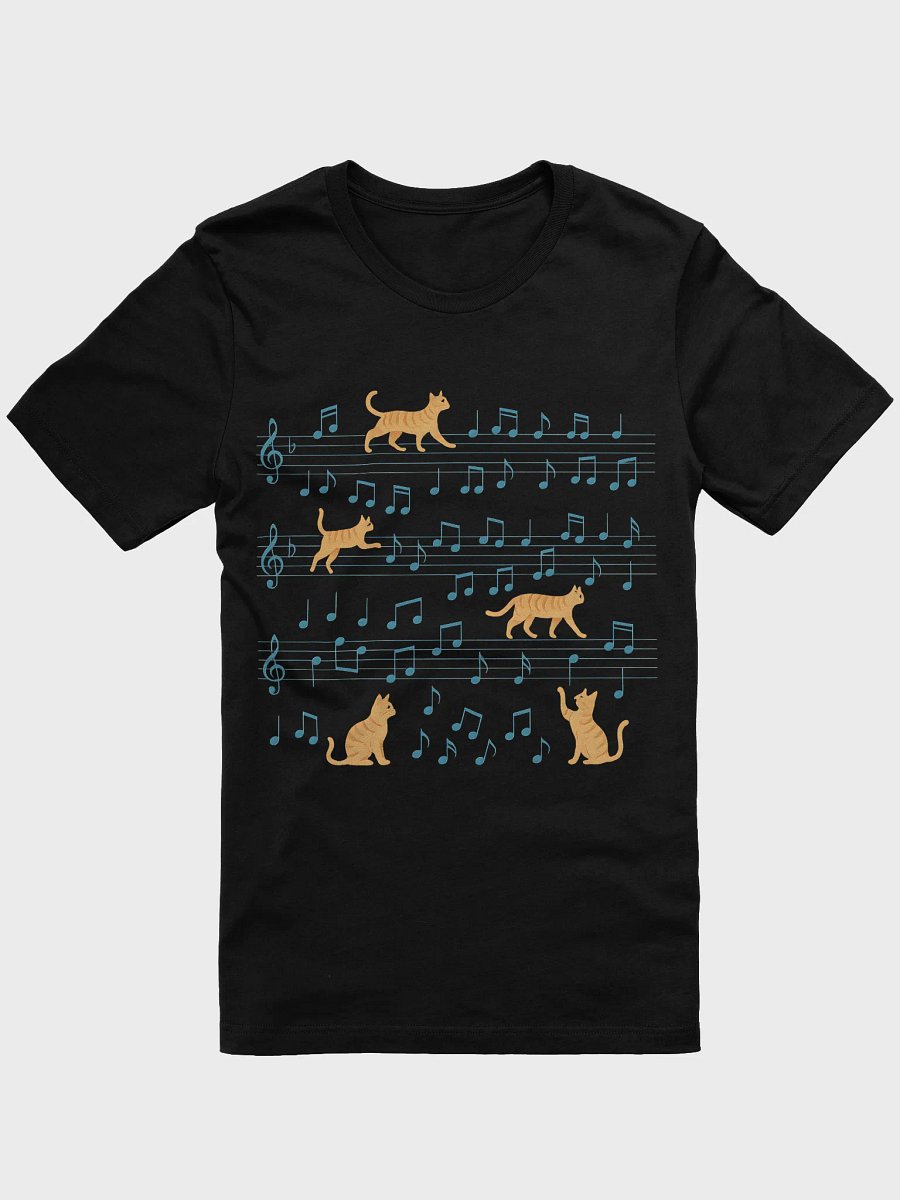 Meow-sical Notes Cat T-Shirt product image (1)
