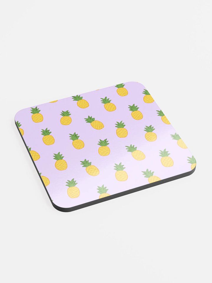 Pineapples Lilac Purple Cork Coaster product image (2)