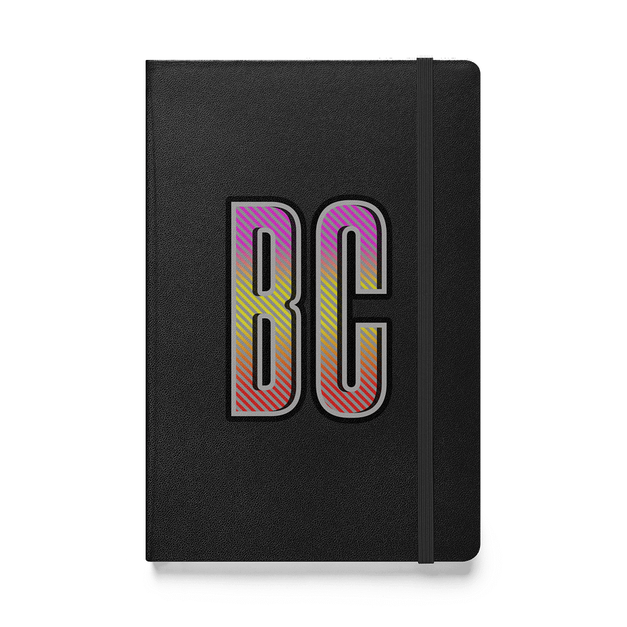 BC British Colombia Block Letters Retro Gradient Hardcover Notebook product image (1)