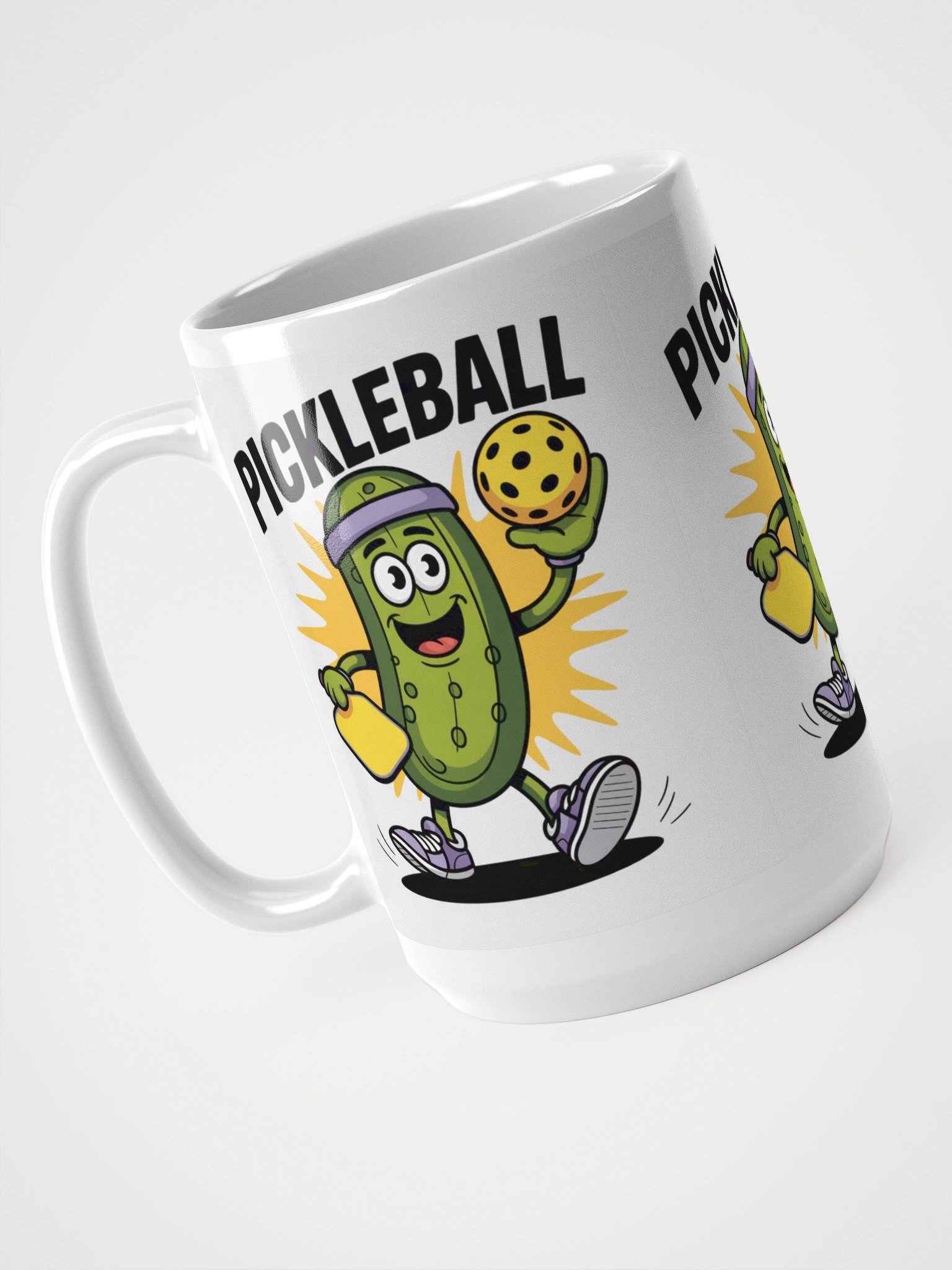 “Morning Dink” Pickleball Mug – Funny Pickle Character Coffee Cup product image (3)