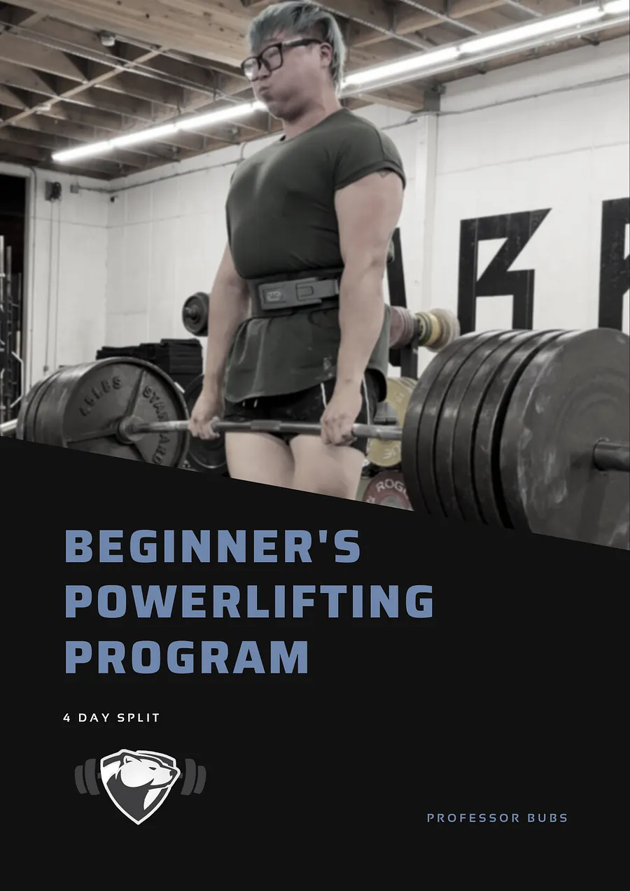 Powerlifting 4 day split discount