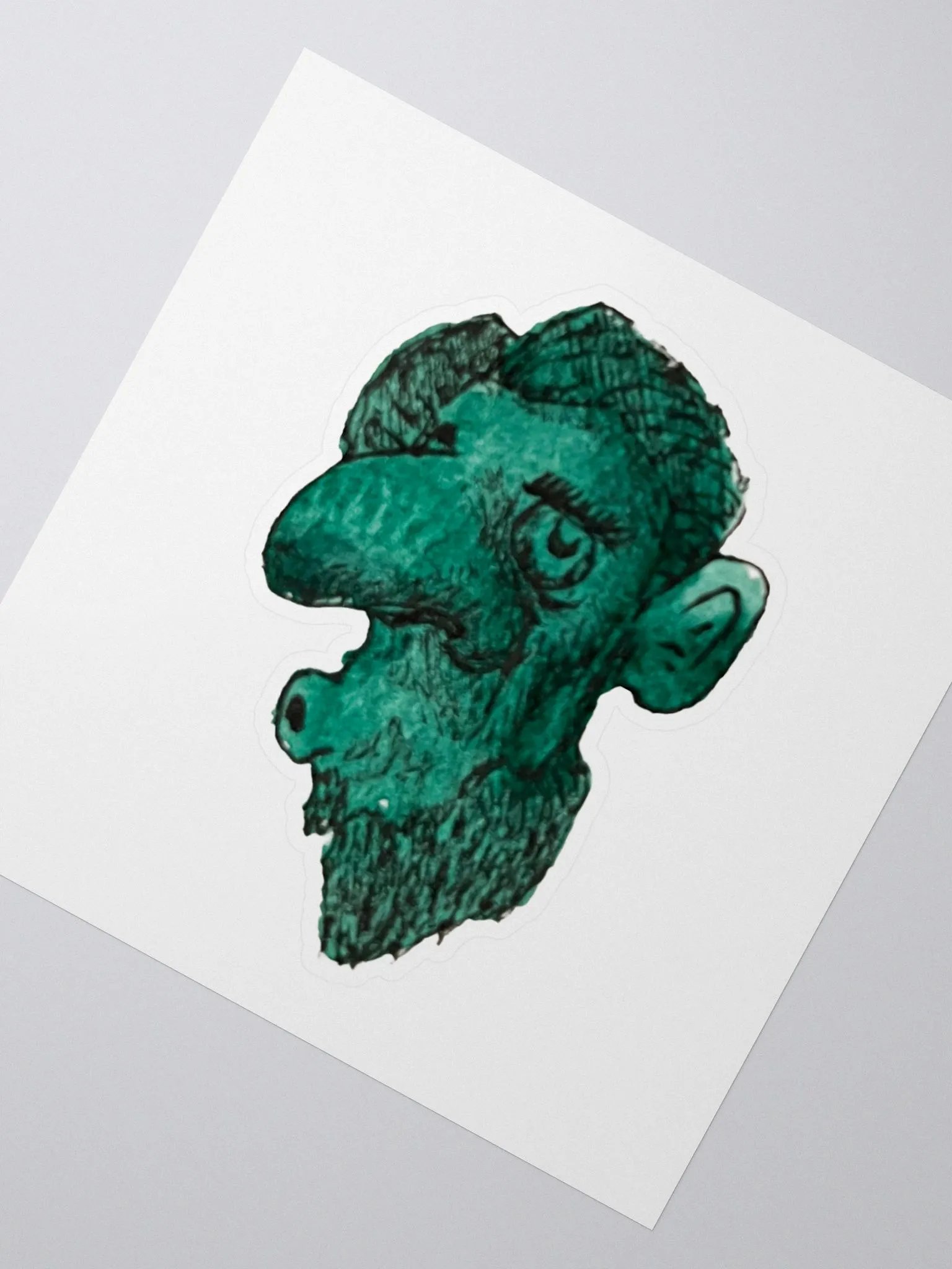 Watercolour Blobs Sticker- Viridian Hue product image (2)