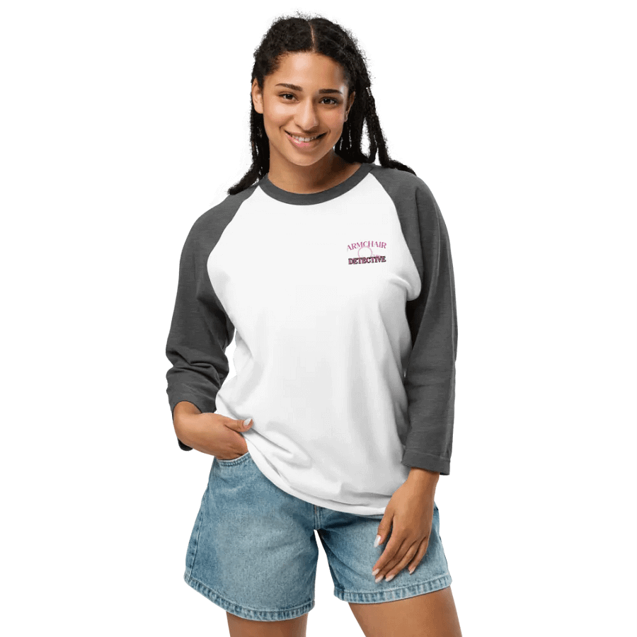 Armchair Detective Baseball Tee - Grey product image (7)