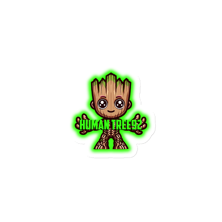 Die-Cut Magnet Green Glow White product image (1)