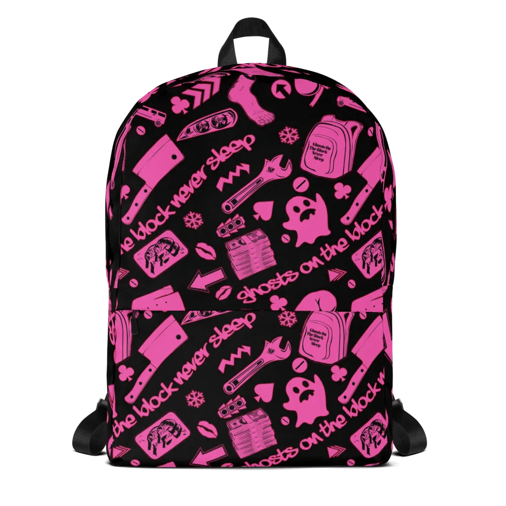 A8M - Ghosts On The Block Never Sleep Bookbag (Pink November) product image (1)