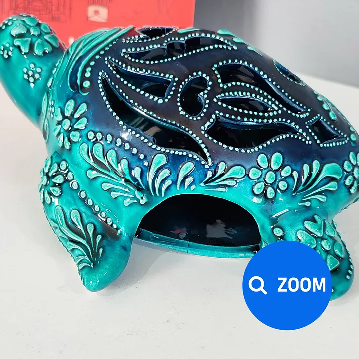 Ceramic turtle, candle holder — handmade pottery, handmade ceramic product image (2)