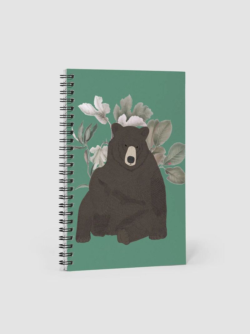 Bear with Leaves Spiral Notebook