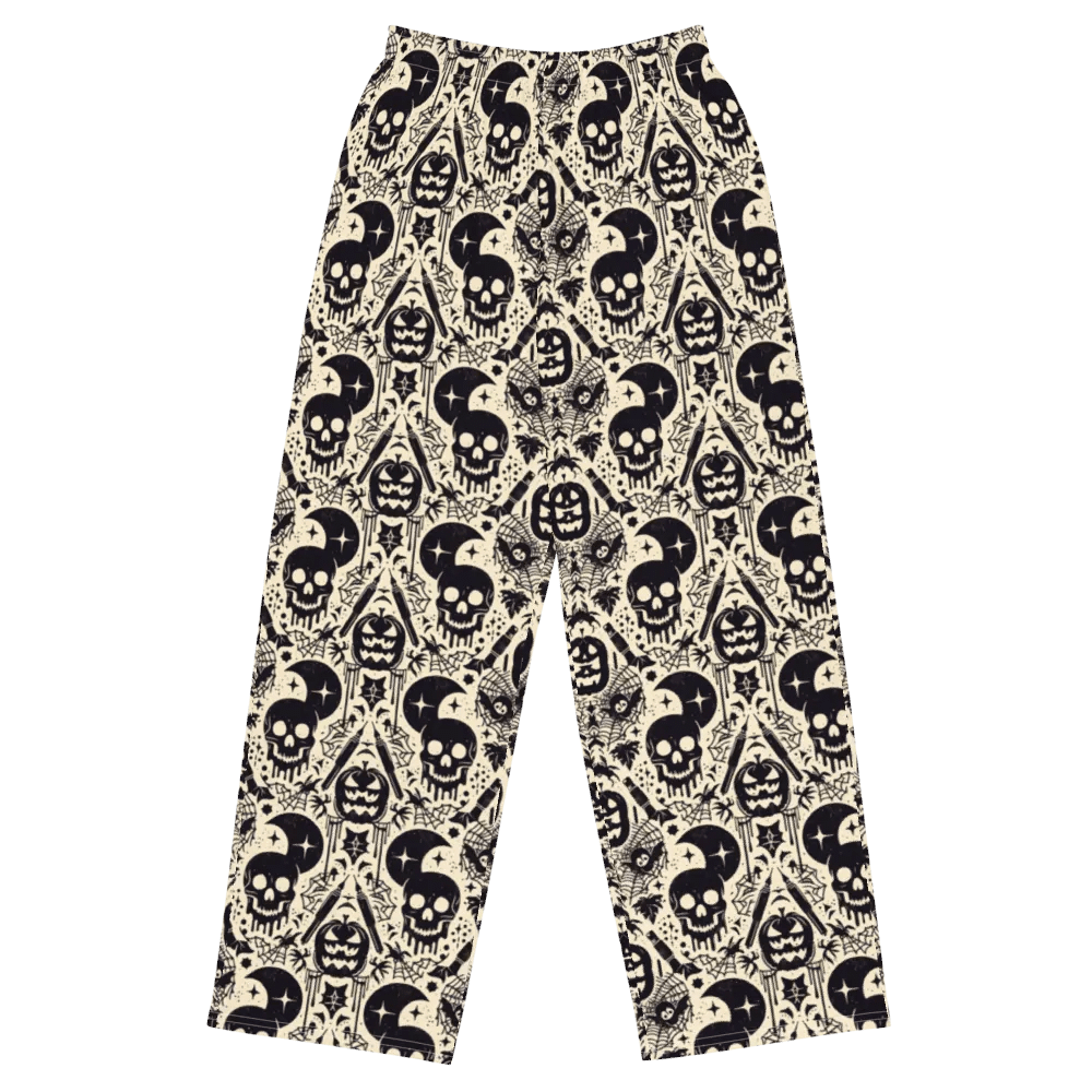 Moonlit Gothic All-Over Wide-Leg Pants product image (1)