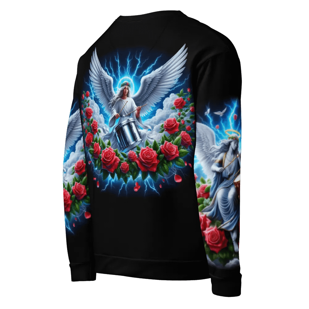 Angels making Music with a Drum - All-Over Unisex Sweatshirt #11 product image (8)