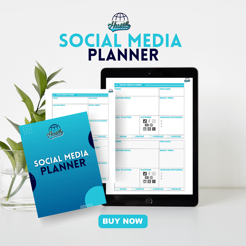 Digital Social Media Planner - Media Hustle