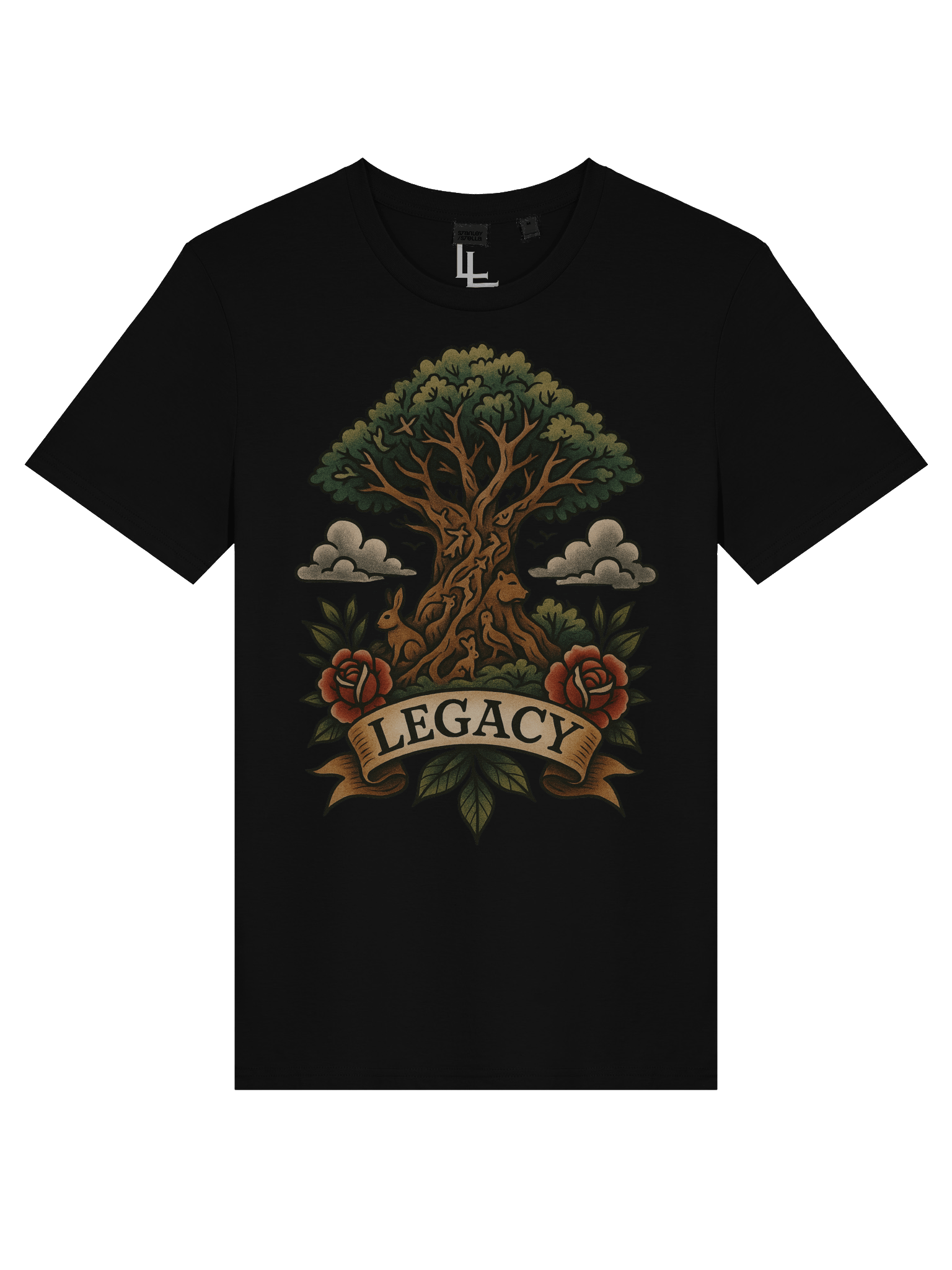 Neo-Traditional Animal Kingdom Tee | Black product image (5)