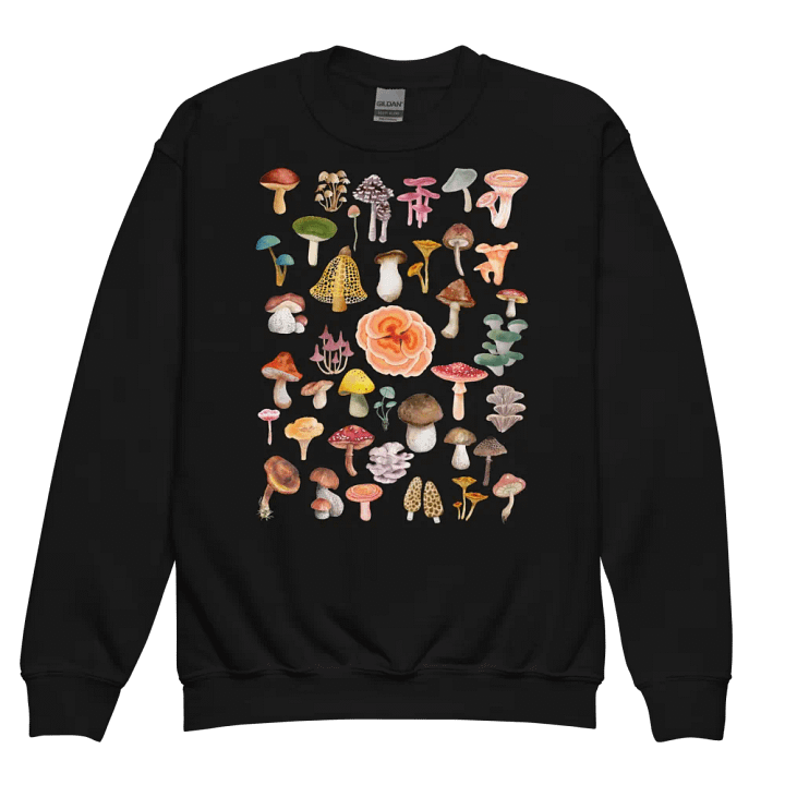 Woodland Mushrooms Youth Crewneck Sweatshirt product image (1)