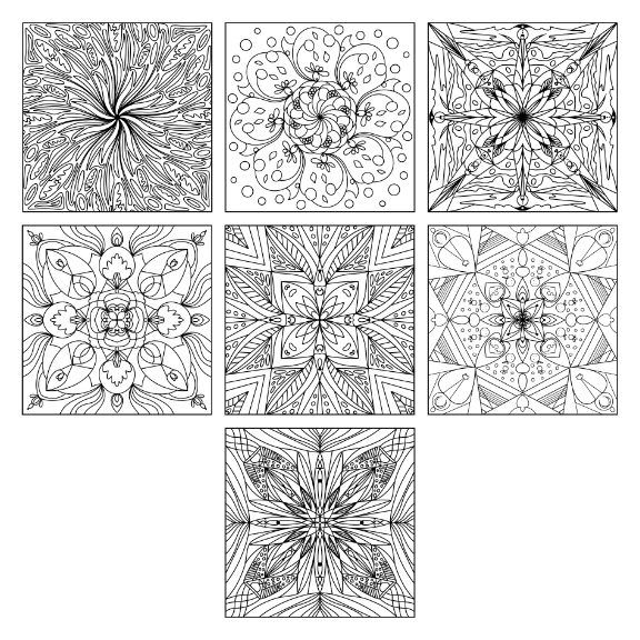 Stunning Mandalas Colouring Pages Set of Seven - Digital Download product image (1)