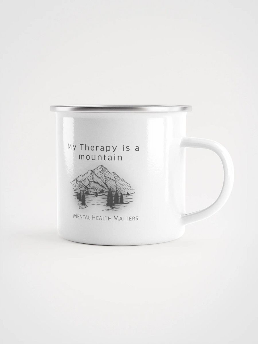 My Therapy is a mountain - Enamel mug product image (1)