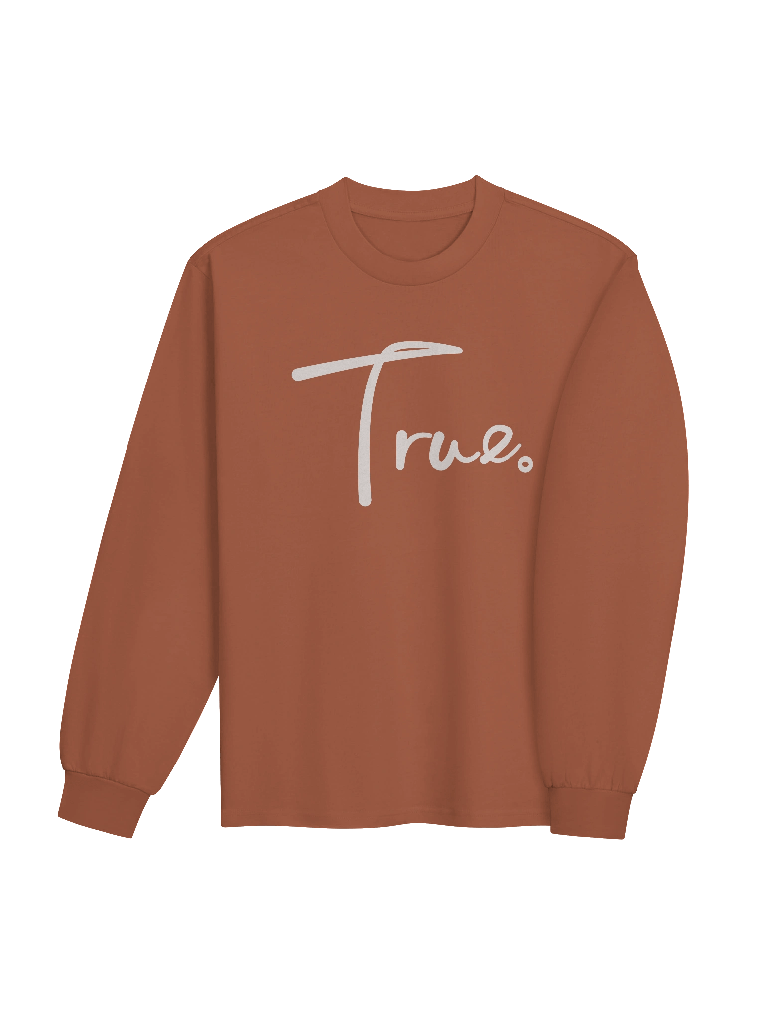 Volume Long Sleeve — in Clay + Whisper White (Oversized/Unisex) product image (3)