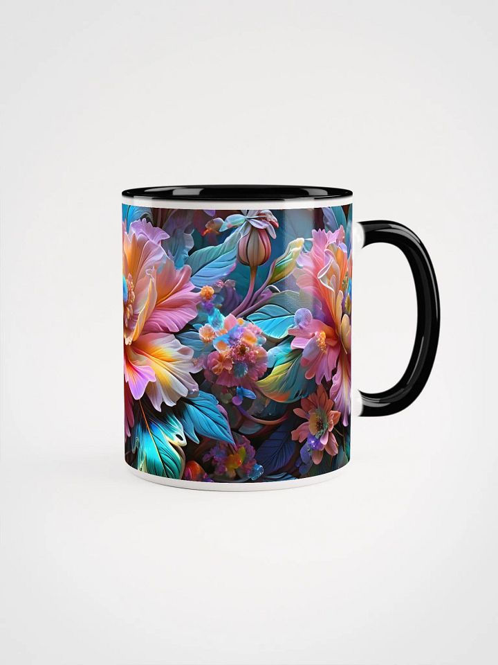 Coffee Mug with Color Inside - Iridescent Flowers product image (2)