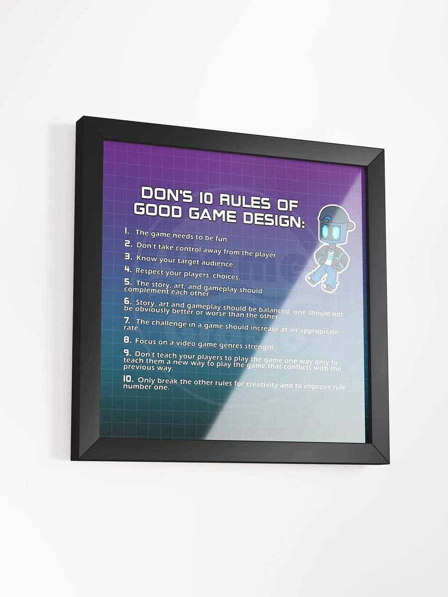 Don's 10 Rules of Good Game Design Framed Poster product image (3)
