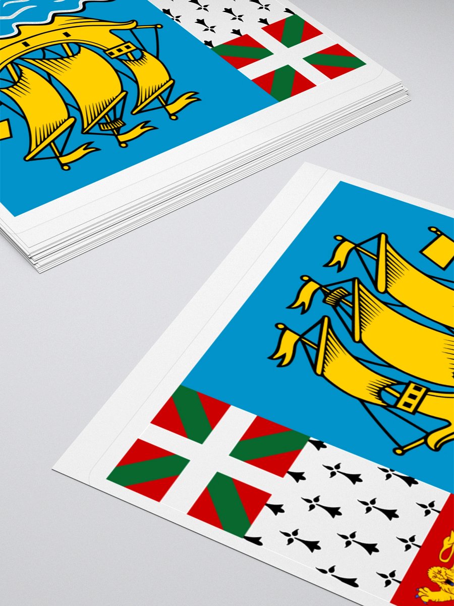 Saint Pierre and Miquelon Flag Sticker - Durable Vinyl for Indoor Use - Multiple Sizes Available product image (11)