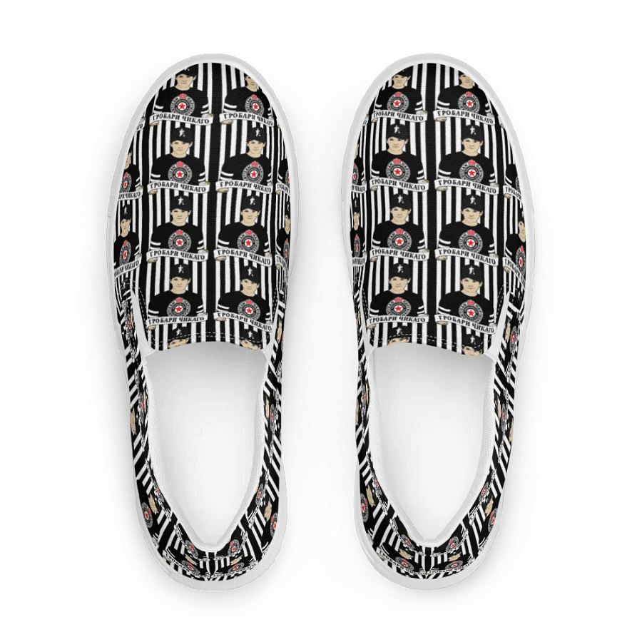 Grobari Čikago KK Partizan Women's Slip-On Canvas Shoes product image (7)