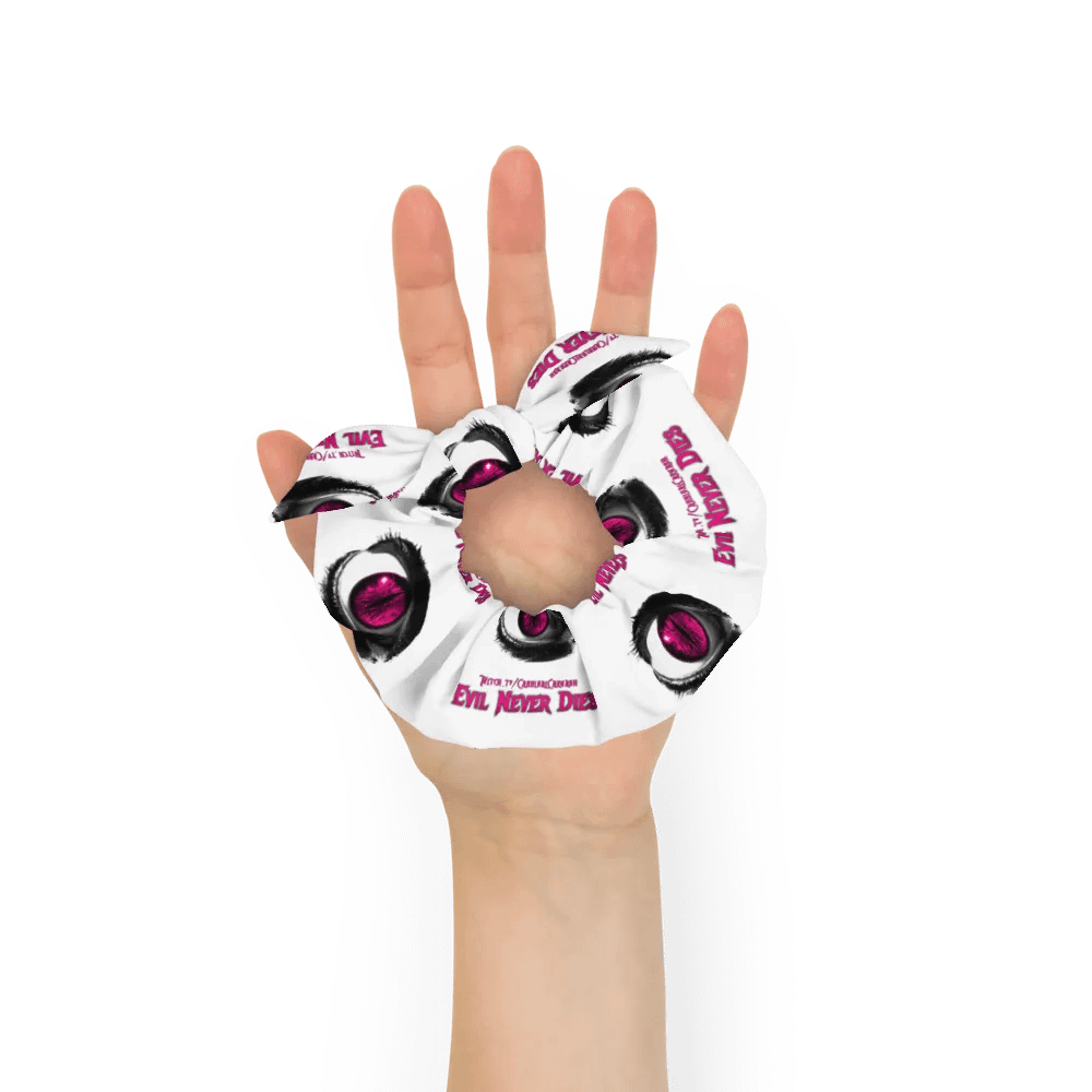 Pink Evil Never Dies Logo Scrunchie product image (6)
