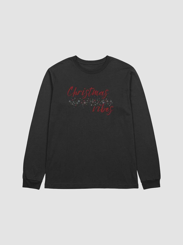 Christmas Vibes Red Floral Long Sleeve Tee product image (1)