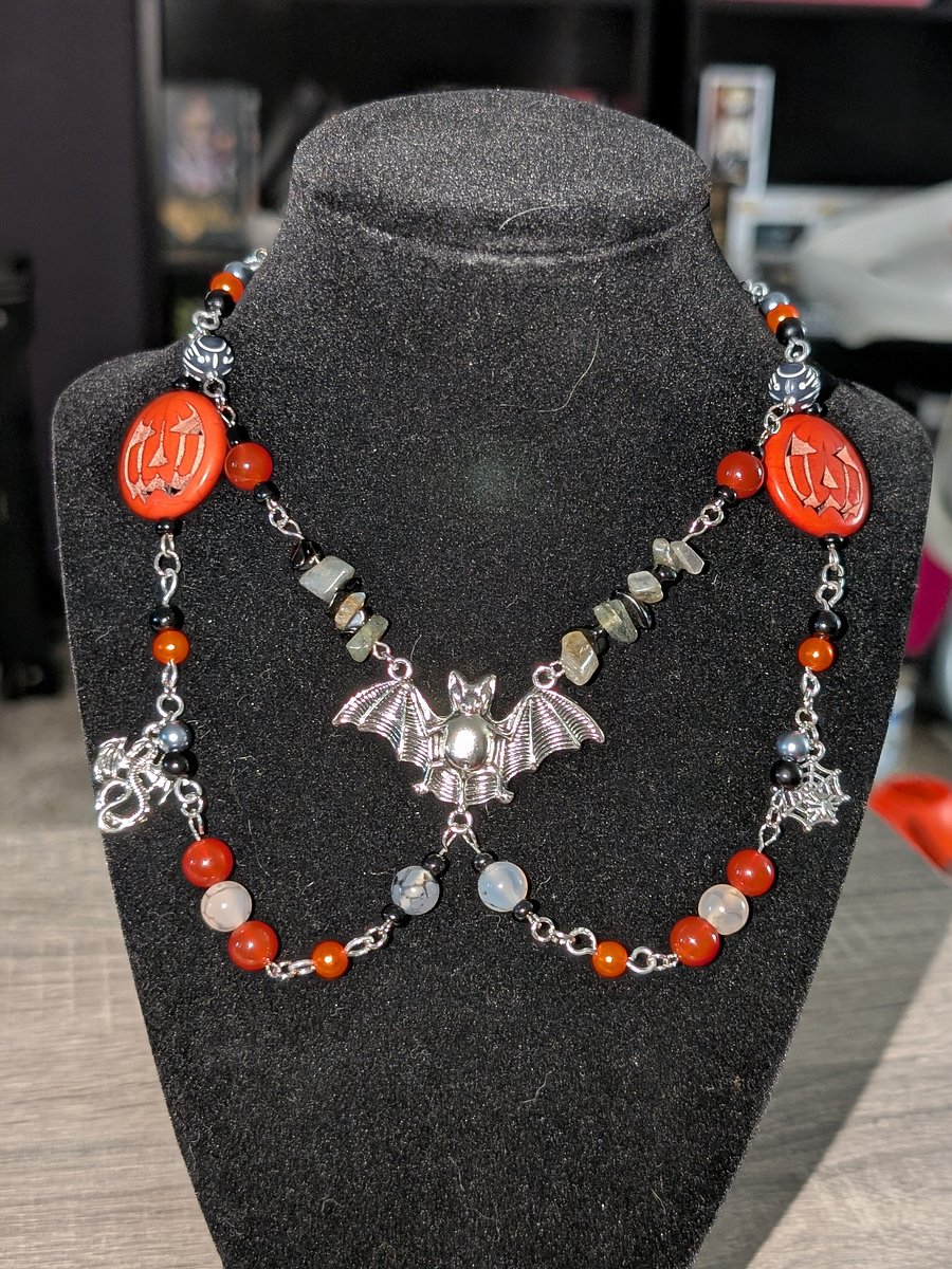 Orange & Black Halloween Royalty Necklace! product image (1)