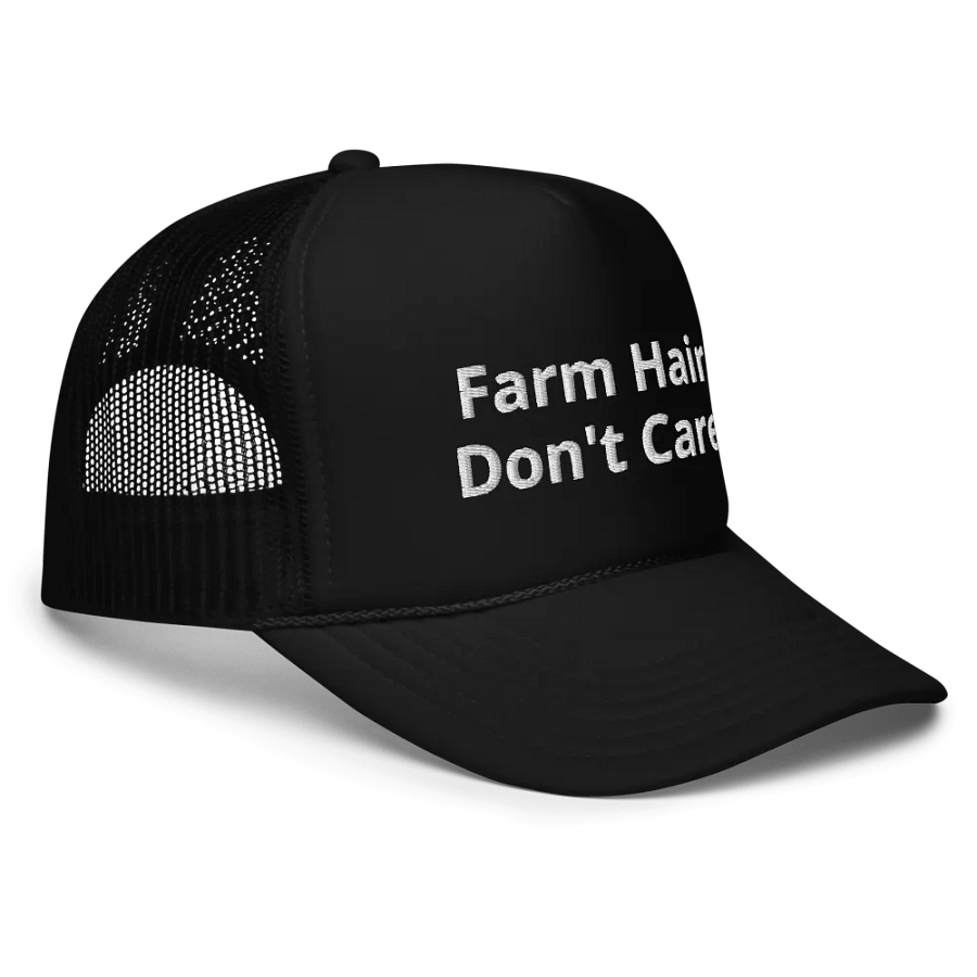 Farm Hair Don't Care - Funny Embroidered Hat Trucker Cap product image (3)