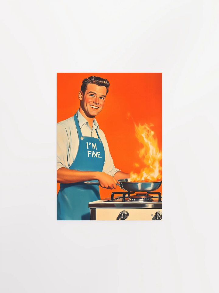 “I’m Fine” Retro Poster, Nostalgic Classic Humor Art Print product image (1)