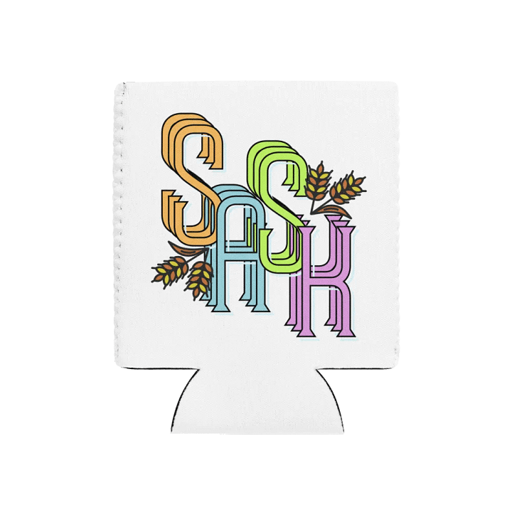 SASK Saskatoon Saskatchewan Colorful Can Cooler product image (1)