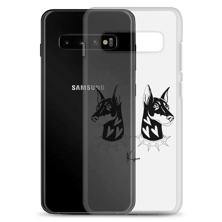 Doberman Twins w/ Signature Clear Phone Case S product image (8)