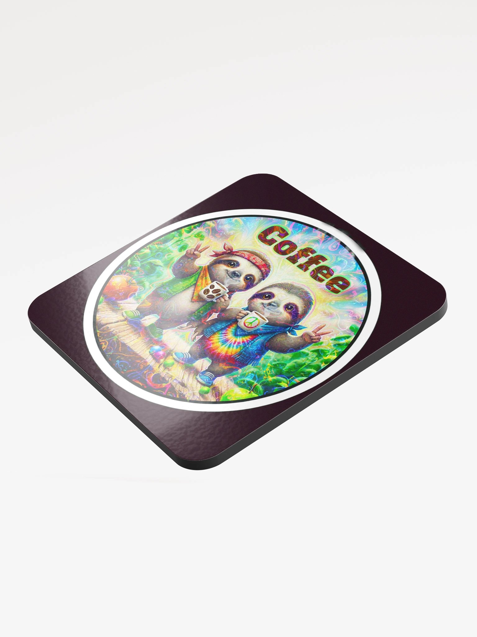 Sloth Peace Coffee Coaster product image (3)