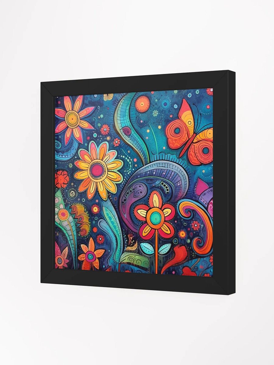 Colorful Flowers and Butterflies Whimsical Wall Art product image (3)