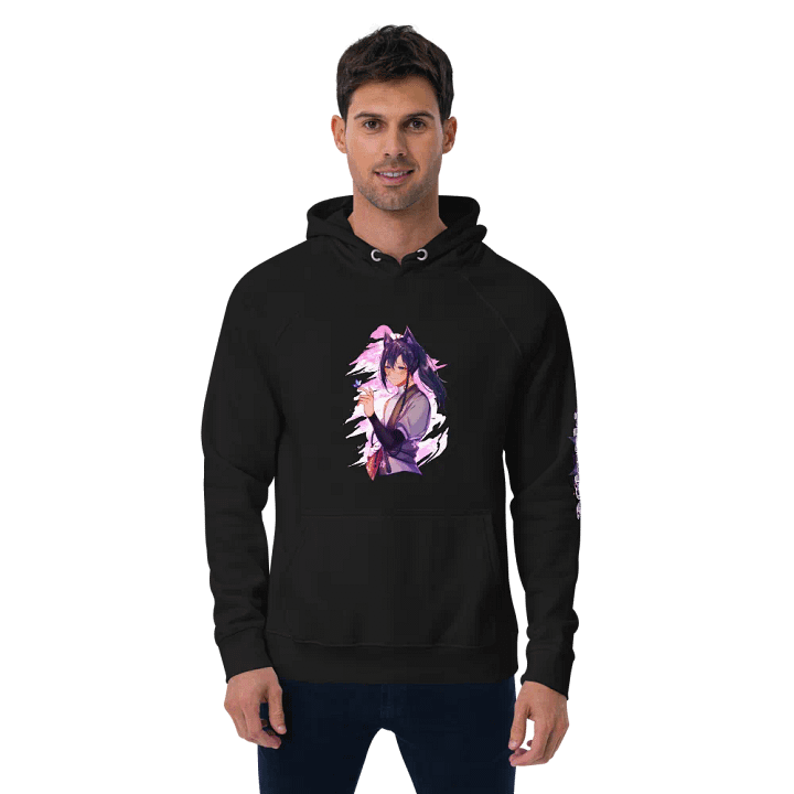 Unisex Eco Raglan Hoodie - Standard | Dark Mode product image (1)