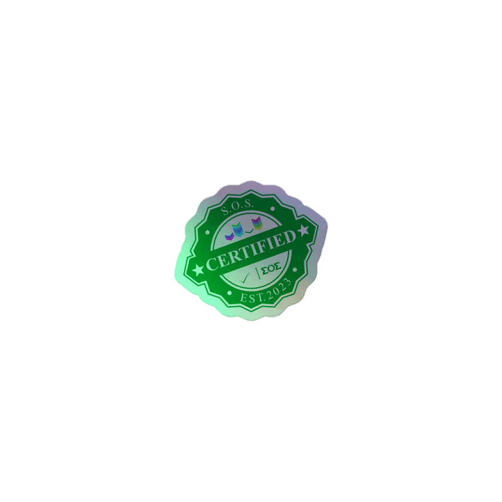 Certified S.O.S. Holographic Sticker product image (1)