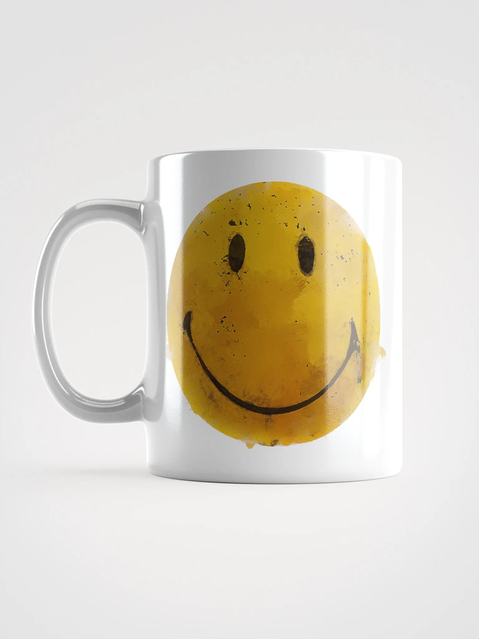 Cheerful Smiley Dog Toy White Glossy Mug product image (18)