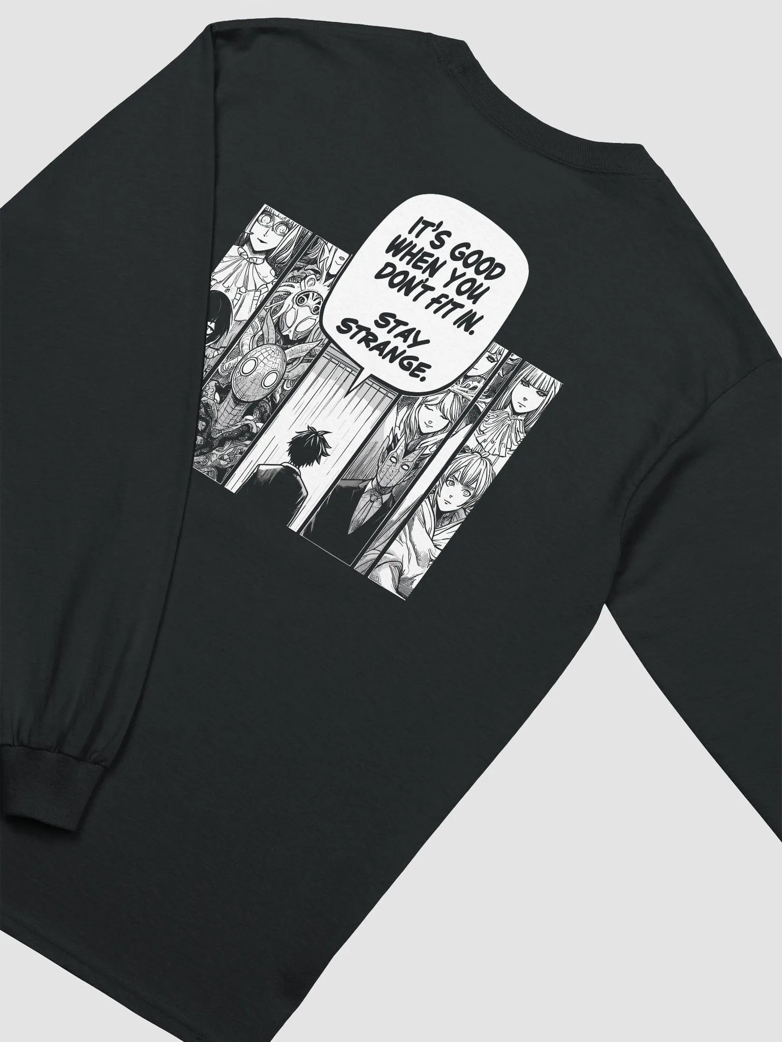 Stay Strange Manga Long Sleeve Tee product image (3)