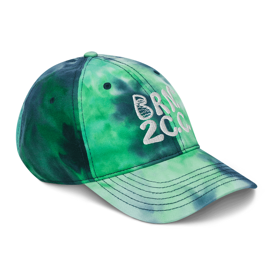 BRN.2C.C.™ | Tie-Dye Dad Hat | Coastal Cap with Groovy Vibes | Adjustable Unisex Cotton Cap | White 3D Puff Embroidered Logo product image (24)