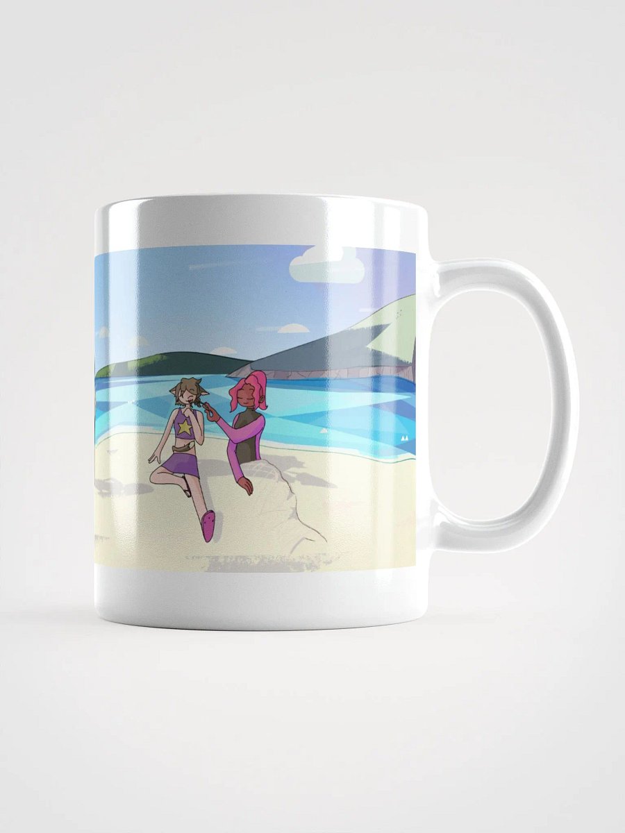 White beach scene mug product image (1)